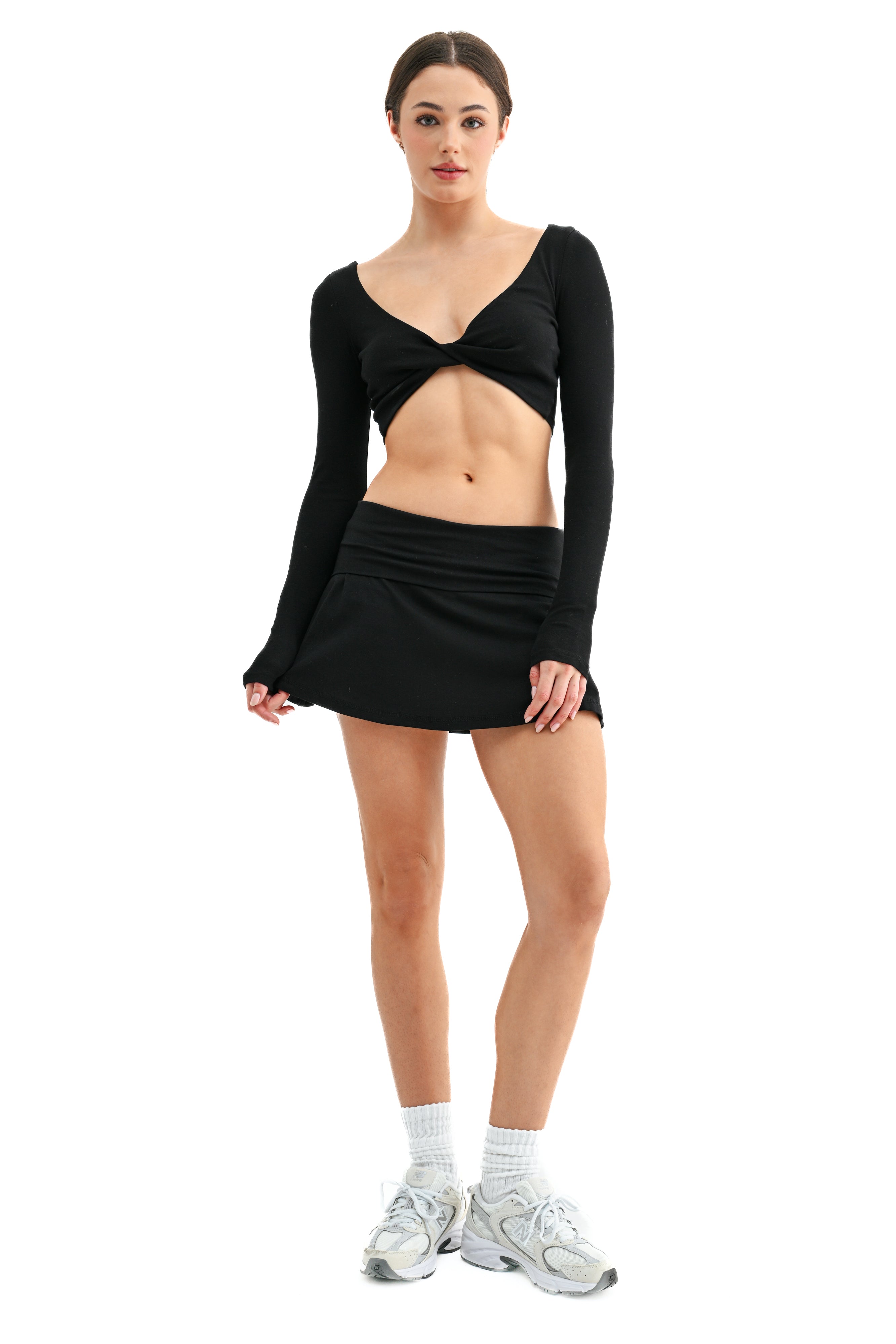 Ease Foldover Skirt │ Black